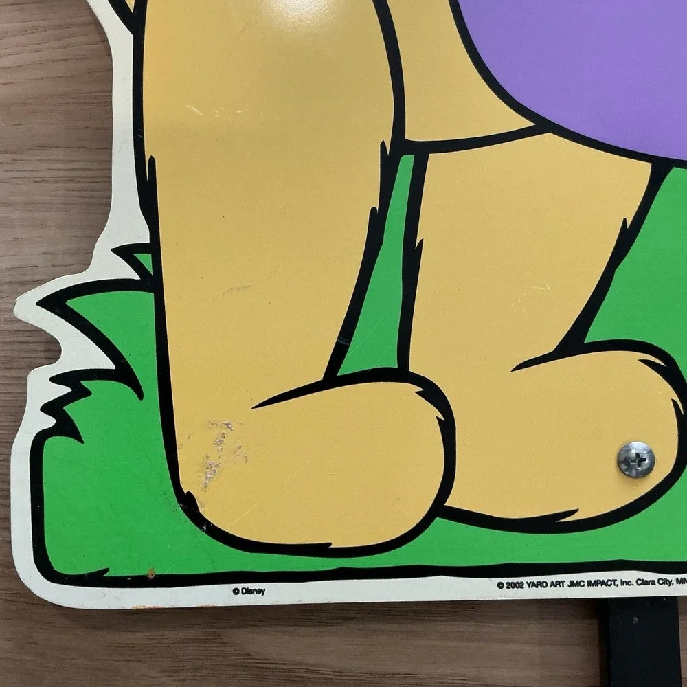 Vintage 2002 Disney Winnie‎ The Pooh Happy Easter Yard Art Sign 26